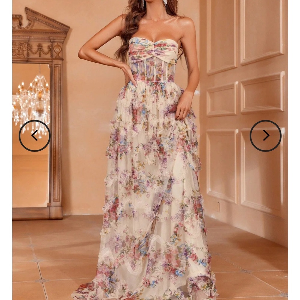 Floral Bustier Faeriesty Dress Size Medium